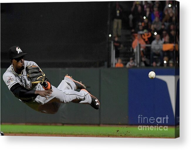 San Francisco Acrylic Print featuring the photograph Dee Gordon and Brandon Crawford by Thearon W. Henderson
