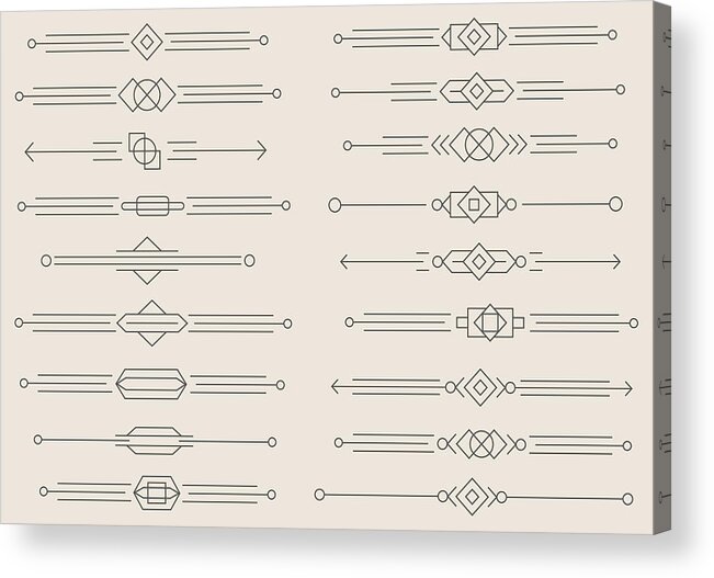 Art Acrylic Print featuring the drawing Dividers vector set by DivVector
