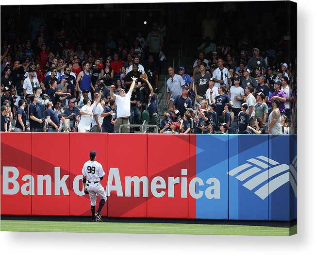 People Acrylic Print featuring the photograph Domingo Santana and Aaron Judge by Al Bello