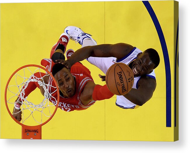 Playoffs Acrylic Print featuring the photograph Draymond Green and Dwight Howard by Thearon W. Henderson