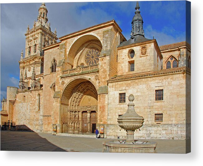 El Burgo De Osma Acrylic Print featuring the photograph El Burgo de Osma Cathedral by Les Hutton