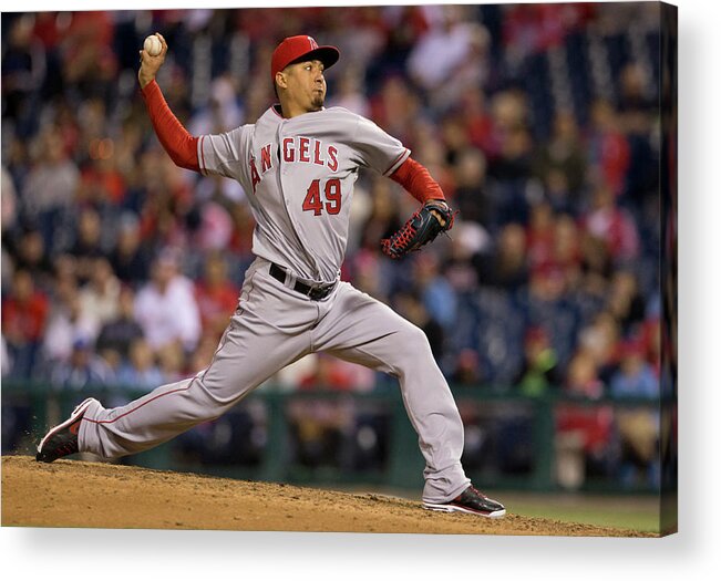 Ninth Inning Acrylic Print featuring the photograph Ernesto Frieri by Mitchell Leff