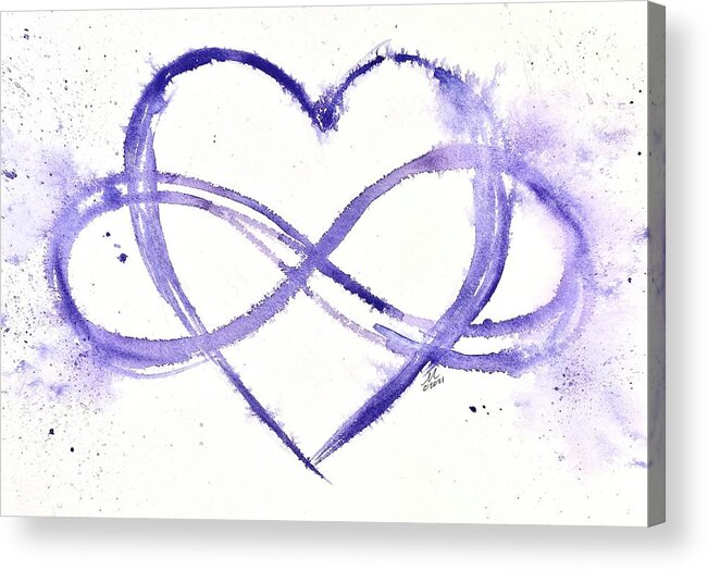 Oneness Acrylic Print featuring the painting Only Love Is Eternal by Michal Madison