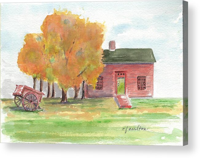 Ethan Allen Acrylic Print featuring the painting Ethan Allen's House by Claudette Carlton