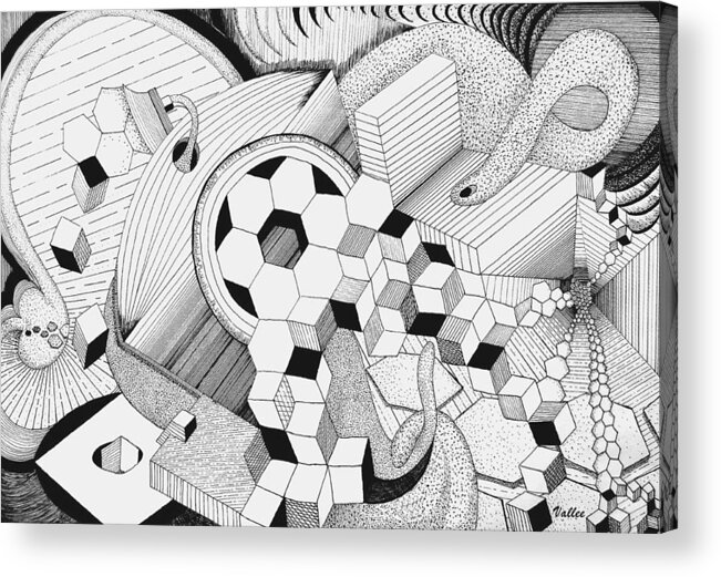 Monster Acrylic Print featuring the drawing Evolution by Vallee Johnson
