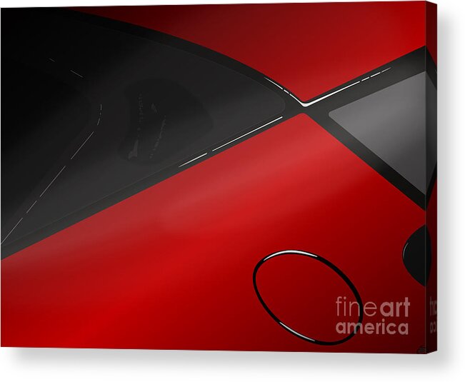 Sports Car Acrylic Print featuring the digital art Evora X Design Great British Sports Cars - Red by Moospeed Art