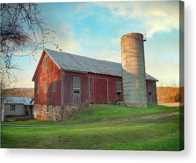 Barn Acrylic Print featuring the photograph Faded Glory by Fran J Scott