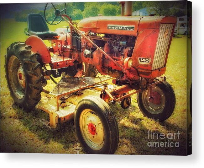 Tractor Acrylic Print featuring the photograph Farmall 140 by Mike Eingle