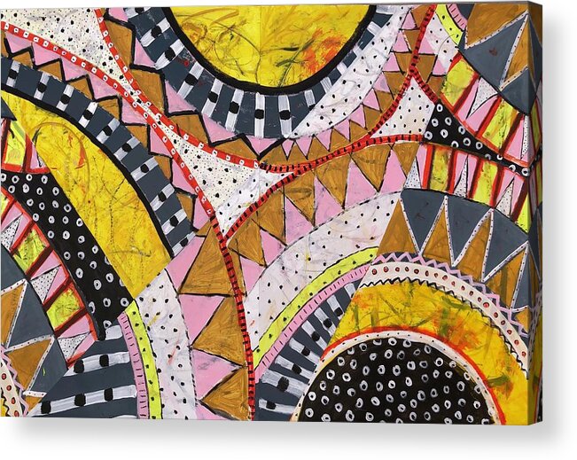 Cheerful Acrylic Print featuring the painting Finale by Cyndie Katz