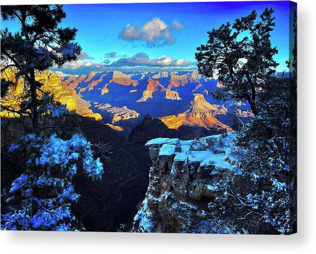 Landscape Acrylic Print featuring the photograph First Fallen Snow by Kevyn Bashore