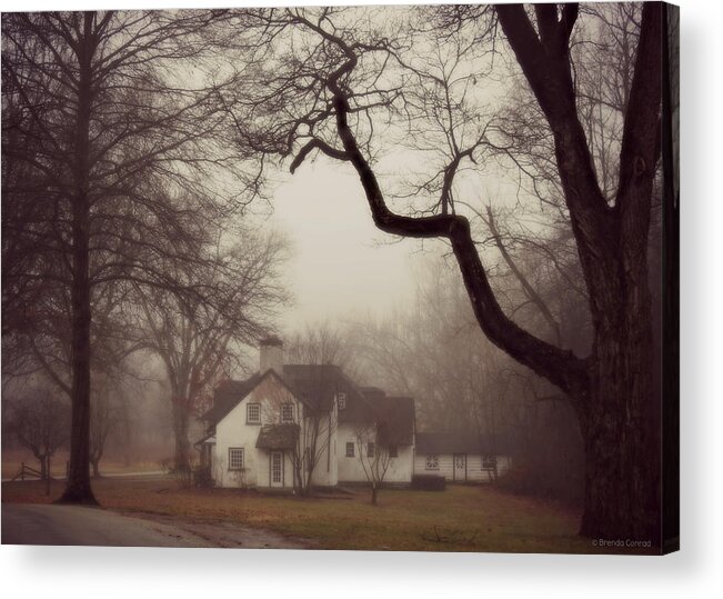 Foggy Cottage Acrylic Print featuring the photograph Foggy Cottage by Dark Whimsy