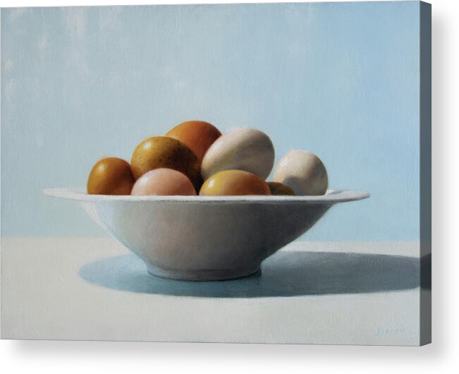 Egg Acrylic Print featuring the painting Free Range by Susan N Jarvis