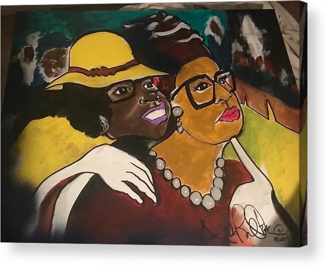  Acrylic Print featuring the painting Friends by Angie ONeal