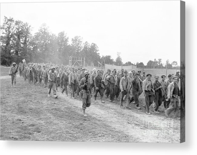 1944 Acrylic Print featuring the photograph German Prisoners, 1944 by Granger