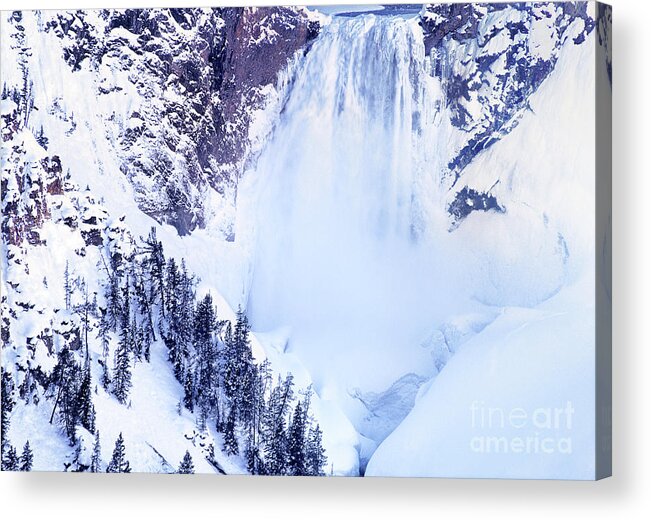 North America;wyoming;yellowstone Acrylic Print featuring the photograph Grand Canyon of the Yellowstone Yellowstone National Park Wyoming by Dave Welling