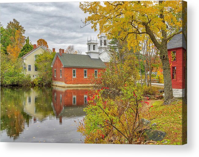 Harrisville Acrylic Print featuring the photograph Harrisville New Hampshire Fall Foliage by Juergen Roth