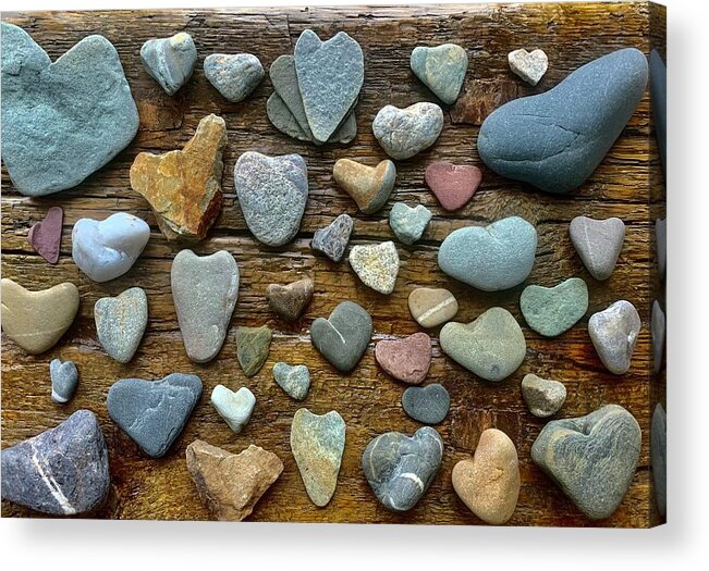 Heart Acrylic Print featuring the photograph Heart Rocks by Ann L'Esperance