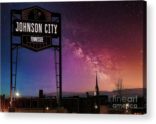 Johnson City Acrylic Print featuring the photograph Historic Johnson City, Tennessee by Shelia Hunt