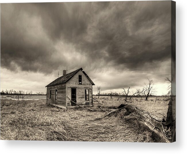 Abandoned Acrylic Print featuring the photograph Homestead of the Danish immigrant to ND Lars Peder Hansen circa 1900 by Peter Herman