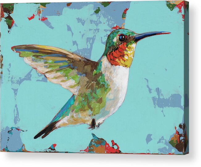 Hummingbird Acrylic Print featuring the painting Hummingbird 2021_008 by David Palmer