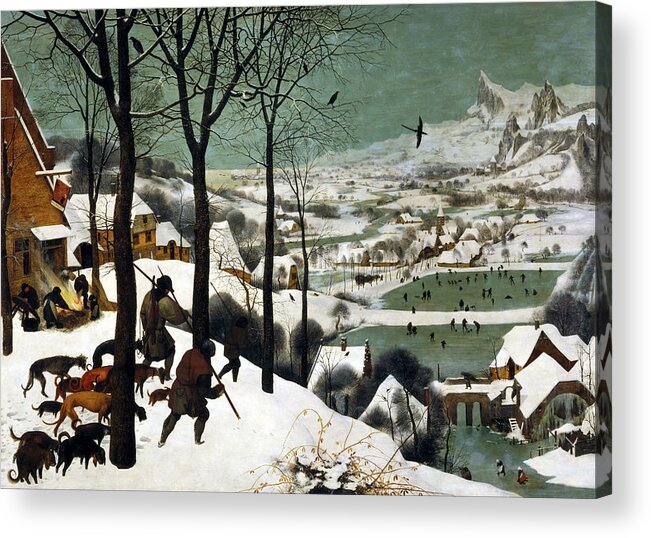 Winter Acrylic Print featuring the digital art Hunters in the Snow by Long Shot