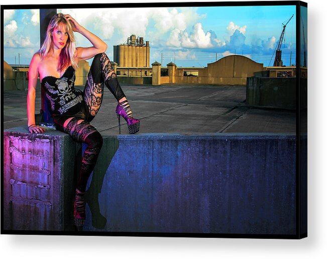 Cosplay Acrylic Print featuring the photograph Industrial Pinup #1 by Christopher W Weeks