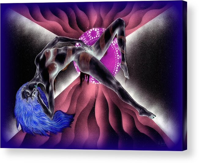 Digital Art Acrylic Print featuring the mixed media Intimate Touch by Kenneth Clarke