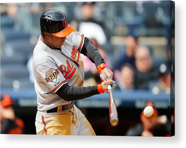 American League Baseball Acrylic Print featuring the photograph Jonathan Schoop by Jim McIsaac