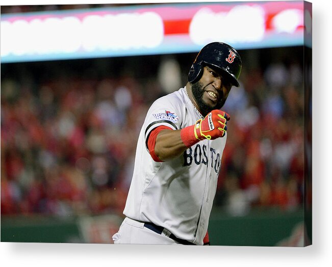 Playoffs Acrylic Print featuring the photograph Jonny Gomes and David Ortiz by Ron Vesely