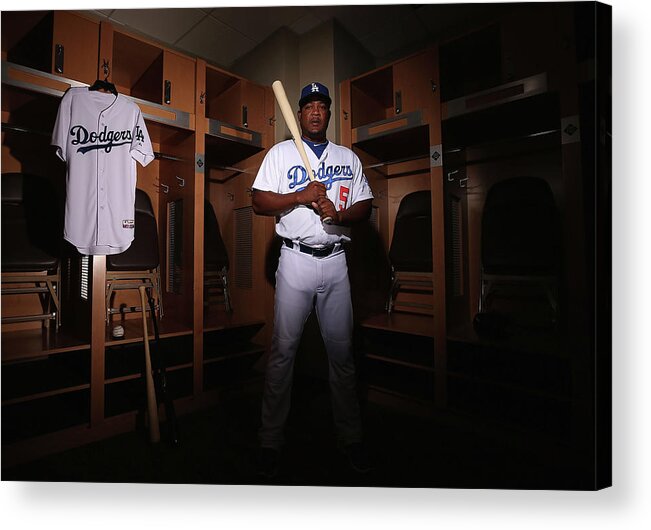 Media Day Acrylic Print featuring the photograph Juan Uribe by Christian Petersen