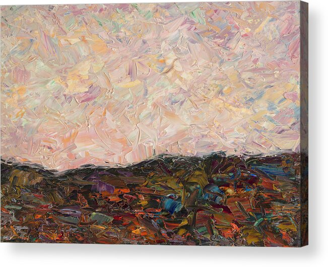 Land Acrylic Print featuring the painting Land and Sky by James W Johnson