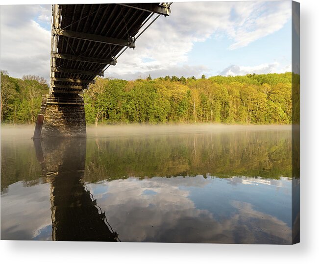 Photographs Acrylic Print featuring the photograph Landscape Photography - Dingman's Ferry Bridge by Amelia Pearn