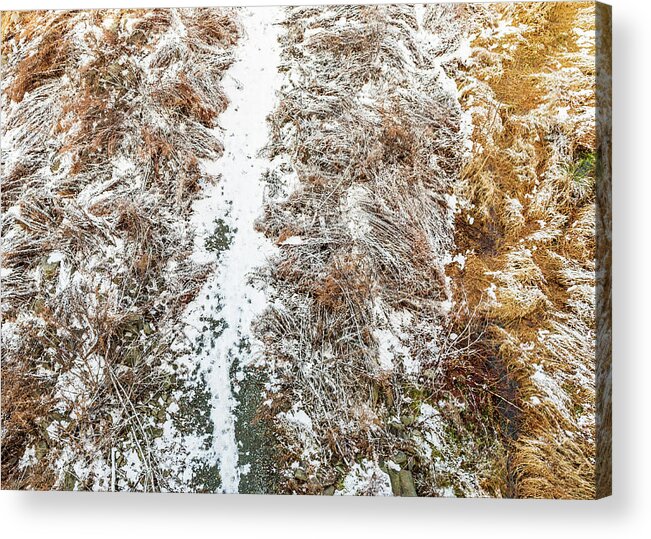 Landscapes Acrylic Print featuring the photograph Landscape Photography - Winter Hiking Trails by Amelia Pearn