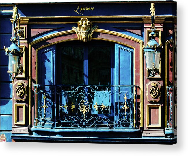 Paris Acrylic Print featuring the photograph Laperouse Balcony by Ron Berezuk