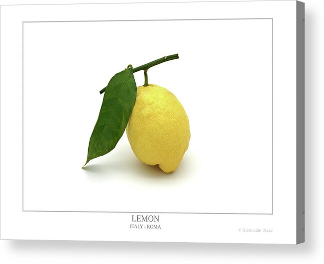 Alessandro Pezzo Acrylic Print featuring the photograph Lemon by Alessandro Pezzo