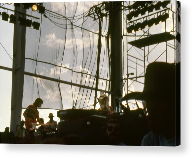 Leon Russell Acrylic Print featuring the photograph Leon Russell Concert 1984 by Marilyn Hunt