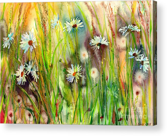 Summer Acrylic Print featuring the painting Lonely End Of The Summer by Suzann Sines