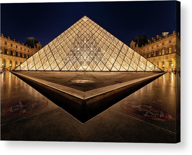 Louvre Acrylic Print featuring the photograph Louvre #1 by Rand Ningali