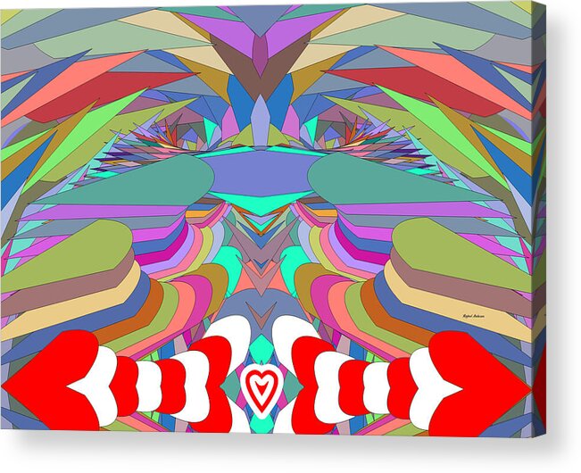 Abstract Acrylic Print featuring the painting Love Trail by Rafael Salazar