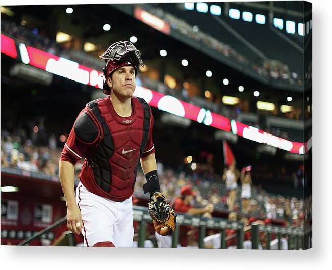 Baseball Catcher Acrylic Print featuring the photograph Miguel Montero by Christian Petersen