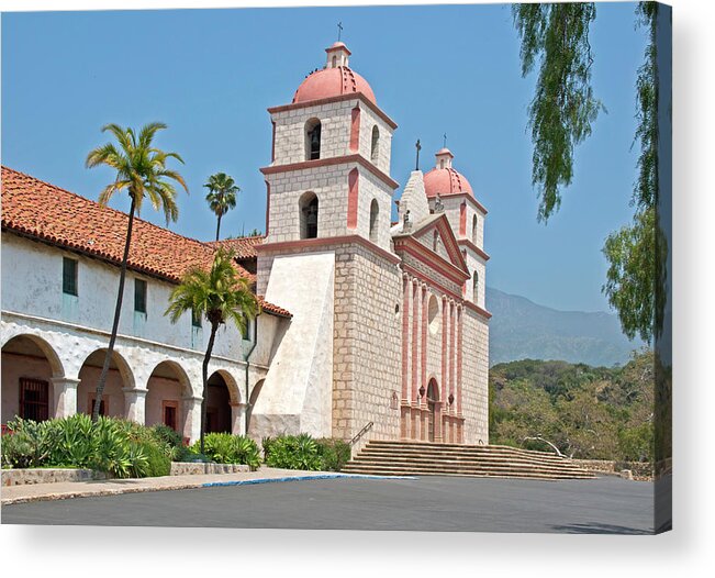California Missions Acrylic Print featuring the photograph Mission Santa Barbara, California by Denise Strahm