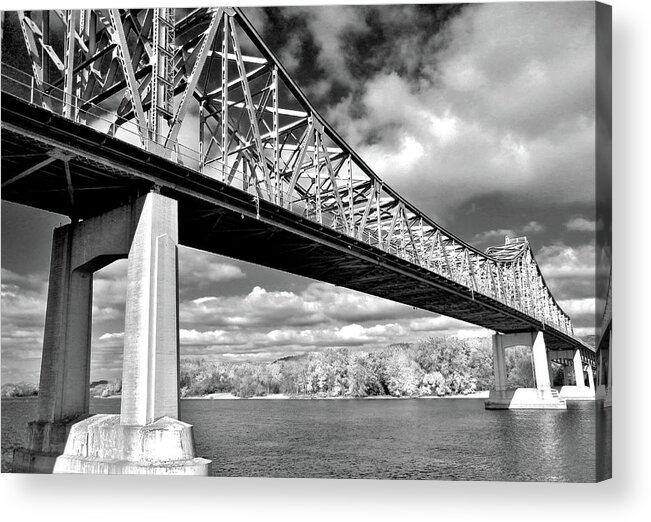 Winona Acrylic Print featuring the photograph Mississippi Crossing by Susie Loechler