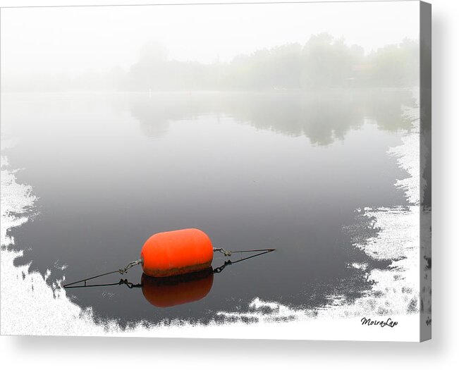 Mist Acrylic Print featuring the mixed media Mist on the Water by Moira Law