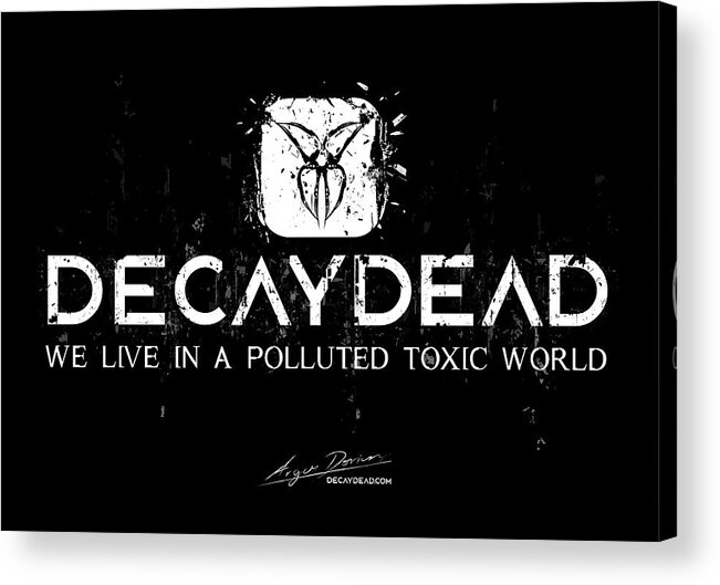 Logotype Acrylic Print featuring the digital art Decaydead by Argus Dorian