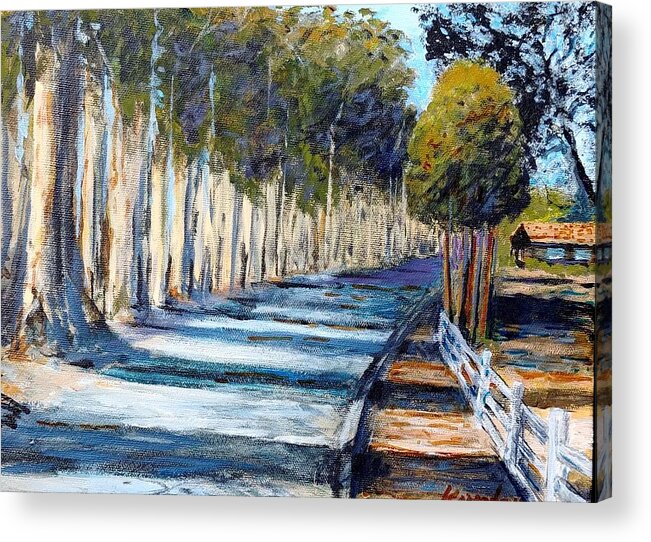 Montecito Acrylic Print featuring the painting Rancho Drive by Jeffrey Campbell