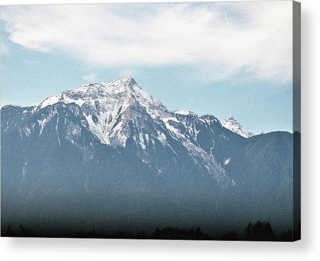 Cheam Acrylic Print featuring the photograph Mount Cheam April 2023 by Lawrence Christopher