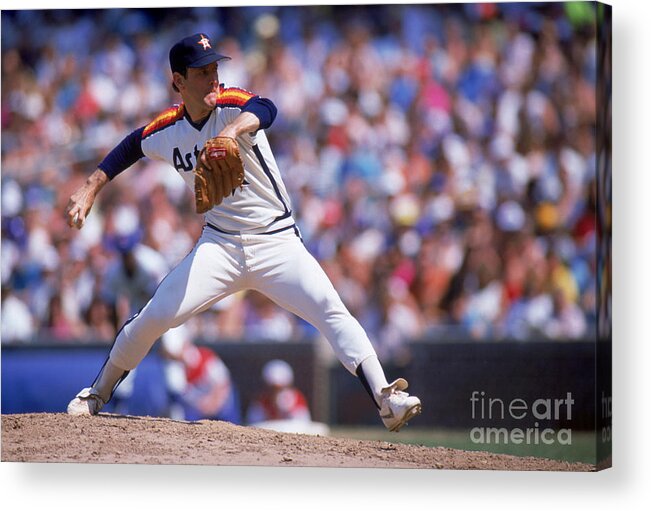 1980-1989 Acrylic Print featuring the photograph Nolan Ryan by Ron Vesely