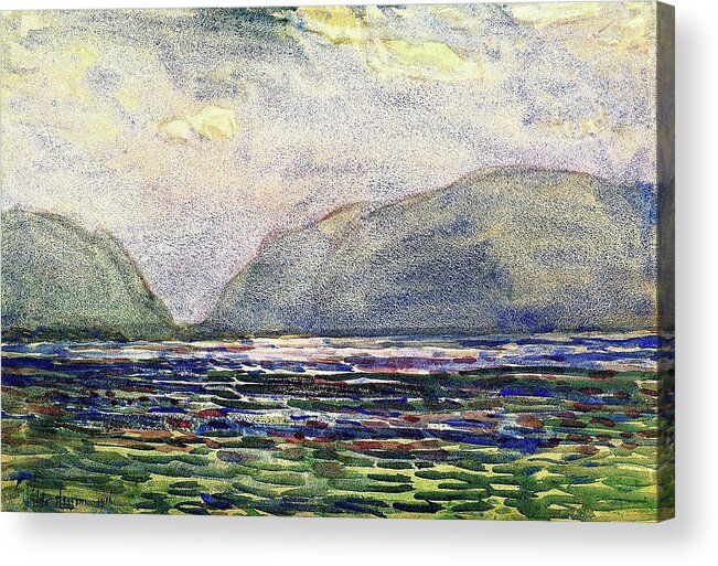 Noon Above Newburgh Acrylic Print featuring the painting Noon above Newburgh - Digital Remastered Edition by Frederick Childe Hassam