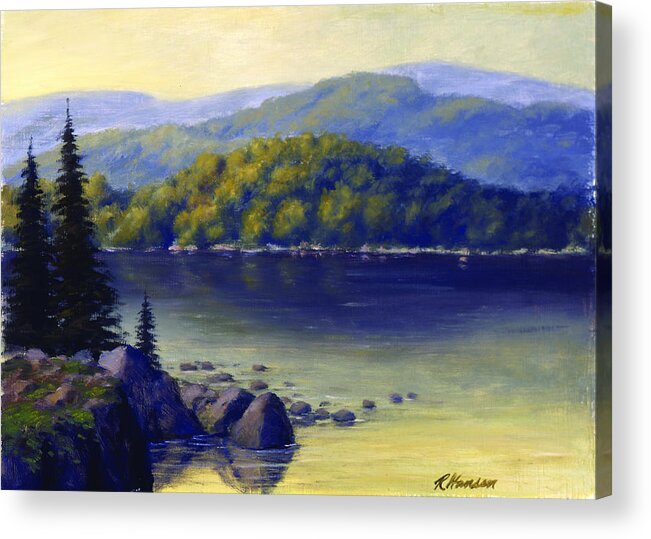 Landscape Acrylic Print featuring the painting North Lake by Rick Hansen