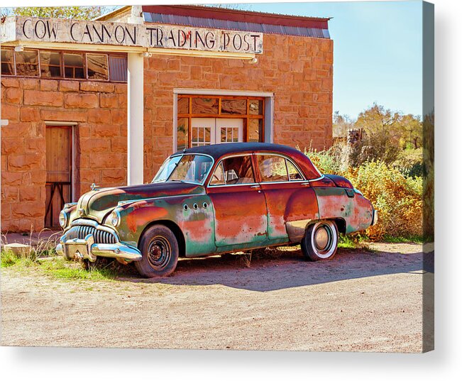 Cow Canyon Trading Post Acrylic Print featuring the photograph October 2021 Abandoned II by Alain Zarinelli